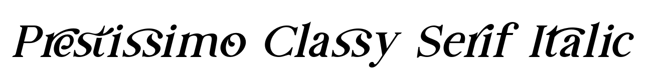 Prestissimo Classy Serif Italic